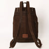 ADBG1640 American Darling Western Genuine Suede Leather Backpack Bag with Buck Stitching & Tassel Accents