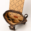 ADBG1640 American Darling Western Genuine Suede Leather Backpack Bag with Buck Stitching & Tassel Accents