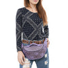 ADBGZ829 Hand-Tooled Leather Western Belt Bag - Floral Fanny Pack with Adjustable Strap