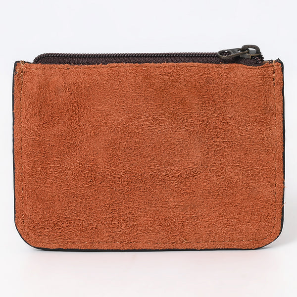 ADBG1655 American Darling Western Genuine Suede Leather Card Holder with Buck Stitching Handcrafted Compact Design