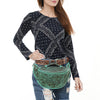 ADBGZ829 Hand-Tooled Leather Western Belt Bag - Floral Fanny Pack with Adjustable Strap