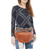 ADBGZ829 Hand-Tooled Leather Western Belt Bag - Floral Fanny Pack with Adjustable Strap