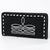 ADBG1687A American Darling Black Genuine Suede Clutch Bag | Western Boot Stitched Wallet