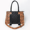 ADBG1690 American Darling Cowhide & Hand-Tooled Leather Tote | Fringe Shoulder Bag