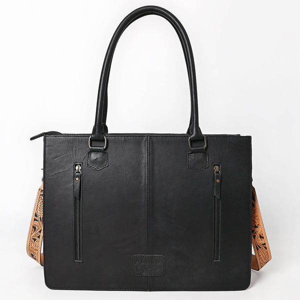ADBG1690 American Darling Cowhide & Hand-Tooled Leather Tote | Fringe Shoulder Bag