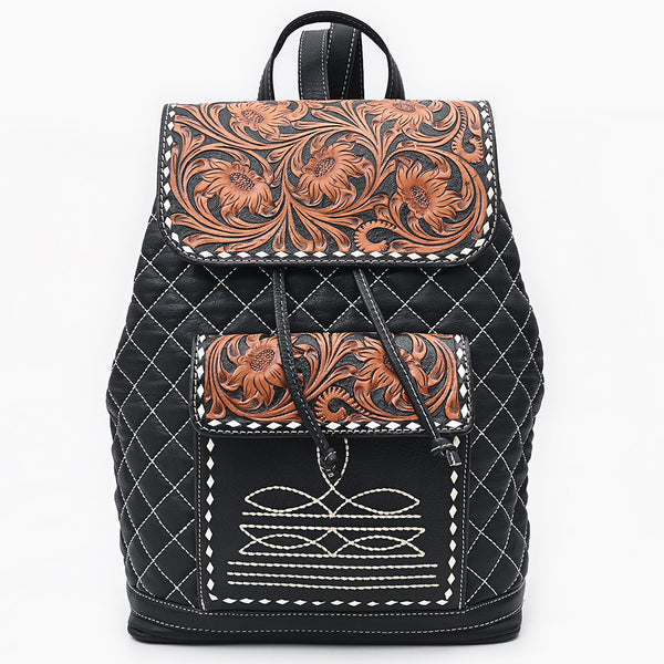 ADBGA731 American Darling Hand Tooled Quilted Genuine Leather Backpack