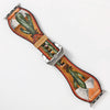 ADWAM127 Genuine Leather Hand Painted Smart I Watch Strap