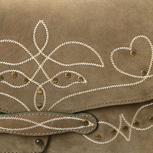 ADBGZX104 Crossbody Western Genuine suede Leather women bag