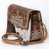 ADBG1691 American Darling Hair-On Cowhide Small Crossbody | Western Boot Stitched