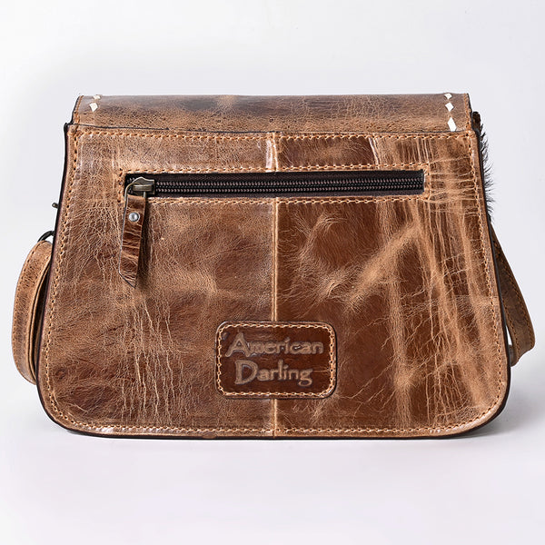 ADBG1691 American Darling Hair-On Cowhide Small Crossbody | Western Boot Stitched