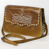 ADBG1692 American Darling Small Leather Crossbody | Western Boot Stitched