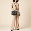 ADBG1694 American Darling Braided Hand-Tooled Genuine Leather Crossbody Bag Floral Carved Accent |