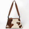 ADBG1698 American Darling Cowhide Shoulder Bag | Hand-Tooled Genuine Leather Turquoise Accent