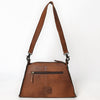 ADBG1698 American Darling Cowhide Shoulder Bag | Hand-Tooled Genuine Leather Turquoise Accent
