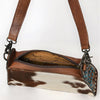 ADBG1698 American Darling Cowhide Shoulder Bag | Hand-Tooled Genuine Leather Turquoise Accent