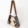 ADBG1698 American Darling Cowhide Shoulder Bag | Hand-Tooled Genuine Leather Turquoise Accent