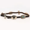 ADBLA107-51 Square Cut-Out Silver Concho Western Leather Belt