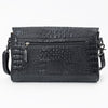 ADBG1709 American Darling Crocodile Embossed Small Crossbody Envelope Flap Purse