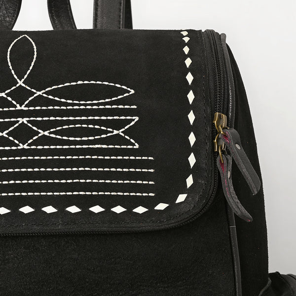 ADBG1710 American Darling Genuine Suede Backpack Bag | Western Boot Stitched Bag