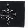 ADBGZ919A Black Genuine suede Leather Bifold Wallet with White Embroidered Stitch Detail