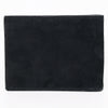 ADBGZ919A Black Genuine suede Leather Bifold Wallet with White Embroidered Stitch Detail