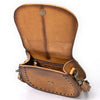 ADBGM592 Western Stitch Leather Crossbody - Cowgirl Saddle Purse