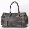 ADBGM127 Distressed Leather Tote Bag - Western Whipstitch Handbag with Crossbody Strap
