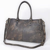 ADBGM127 Distressed Leather Tote Bag - Western Whipstitch Handbag with Crossbody Strap