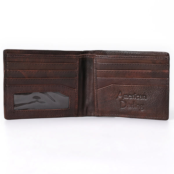 ADBGM454 Western Hair-On Leather Rodeo Wallet - Engraved Design
