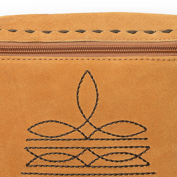 ADBGA772 American Darling Genuine Suede Leather Buck Stitched Cross body Bag