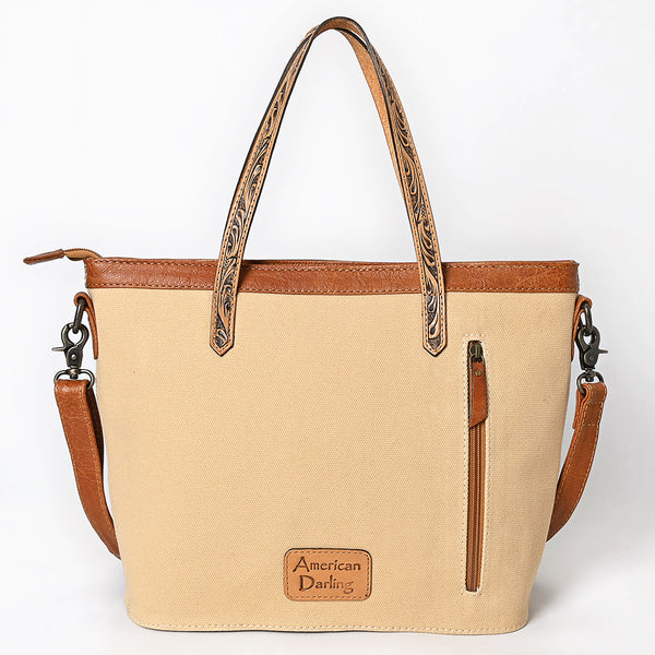 ADBG1714 American Darling Full Grain Genuine Leather Tote Bag | Classic Western Carryall
