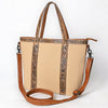 ADBG1714 American Darling Full Grain Genuine Leather Tote Bag | Classic Western Carryall