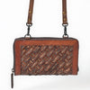 ADBG1716 American Darling Basket Weave Small Crossbody Bag | Leather Wallet Purse