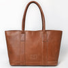 ADBGM607B Tote Bag - Classic Western Saddle Brown Genuine Leather Tote