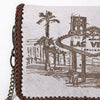 ADBGM622 Western Organiser Bag - Hair-On Leather Las Vegas Print with Chain Strap & Whipstitch Trim