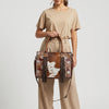 ADBG1718 American Darling Hair-On Cowhide Fringe Tote Bag | Hand-Tooled Western Shoulder Bag