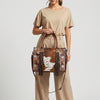 ADBG1718 American Darling Hair-On Cowhide Fringe Tote Bag | Hand-Tooled Western Shoulder Bag