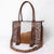 ADBG1718 American Darling Hair-On Cowhide Fringe Tote Bag | Hand-Tooled Western Shoulder Bag