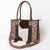 ADBG1718 American Darling Hair-On Cowhide Fringe Tote Bag | Hand-Tooled Western Shoulder Bag