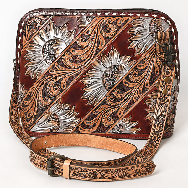 ADBG1719 American Darling Hand Tooled Crossbody Bag | Sunflower Western Purse