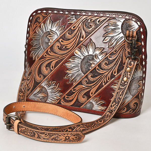 ADBG1719 American Darling Hand Tooled Crossbody Bag | Sunflower Western Purse