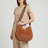 ADBG1720 American Darling Genuine Suede Hobo Bag Boot Stitched Tooled Leather Strap