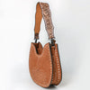 ADBG1720 American Darling Genuine Suede Hobo Bag Boot Stitched Tooled Leather Strap