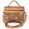 ADBGA779 American Darling Hand Tooled Floral Carved Genuine Leather Jewelry Case