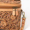ADBGA779 American Darling Hand Tooled Floral Carved Genuine Leather Jewelry Case