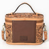 ADBGA779 American Darling Hand Tooled Floral Carved Genuine Leather Jewelry Case