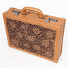 ADBGZ882 Hand-Tooled Leather Jewelry Case with Combination Locks | American Darling