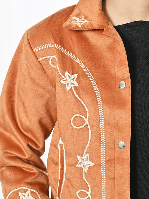 ADJKT057 Women Fabric Shirt Jacket Dress