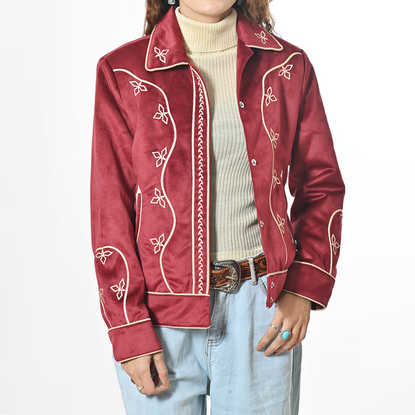 ADJKT060 American Darling Western Embroidered Fabric Snap Jacket