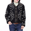 ADJKT064 Women Western Style Woolen Jacket with Embroidered Detailing